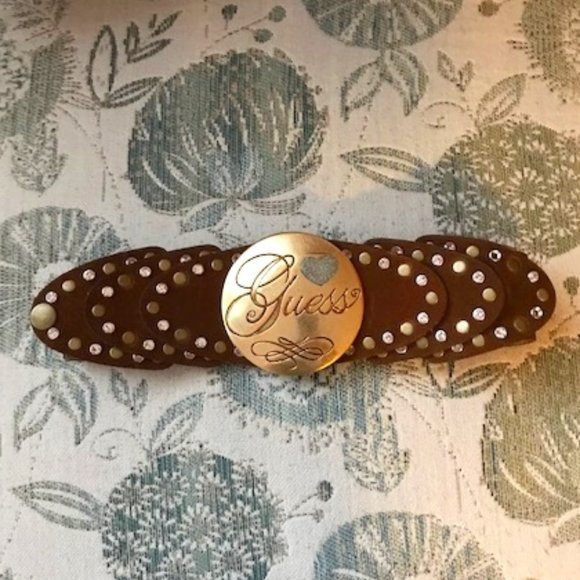 Guess Accessories - Guess Genuine Leather Western Belt with Crystals - Size L/XL NWOT